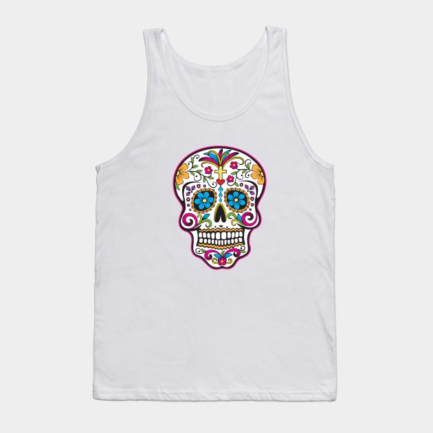 Día de Muertos Sugar Skull Tank Top by BamBam